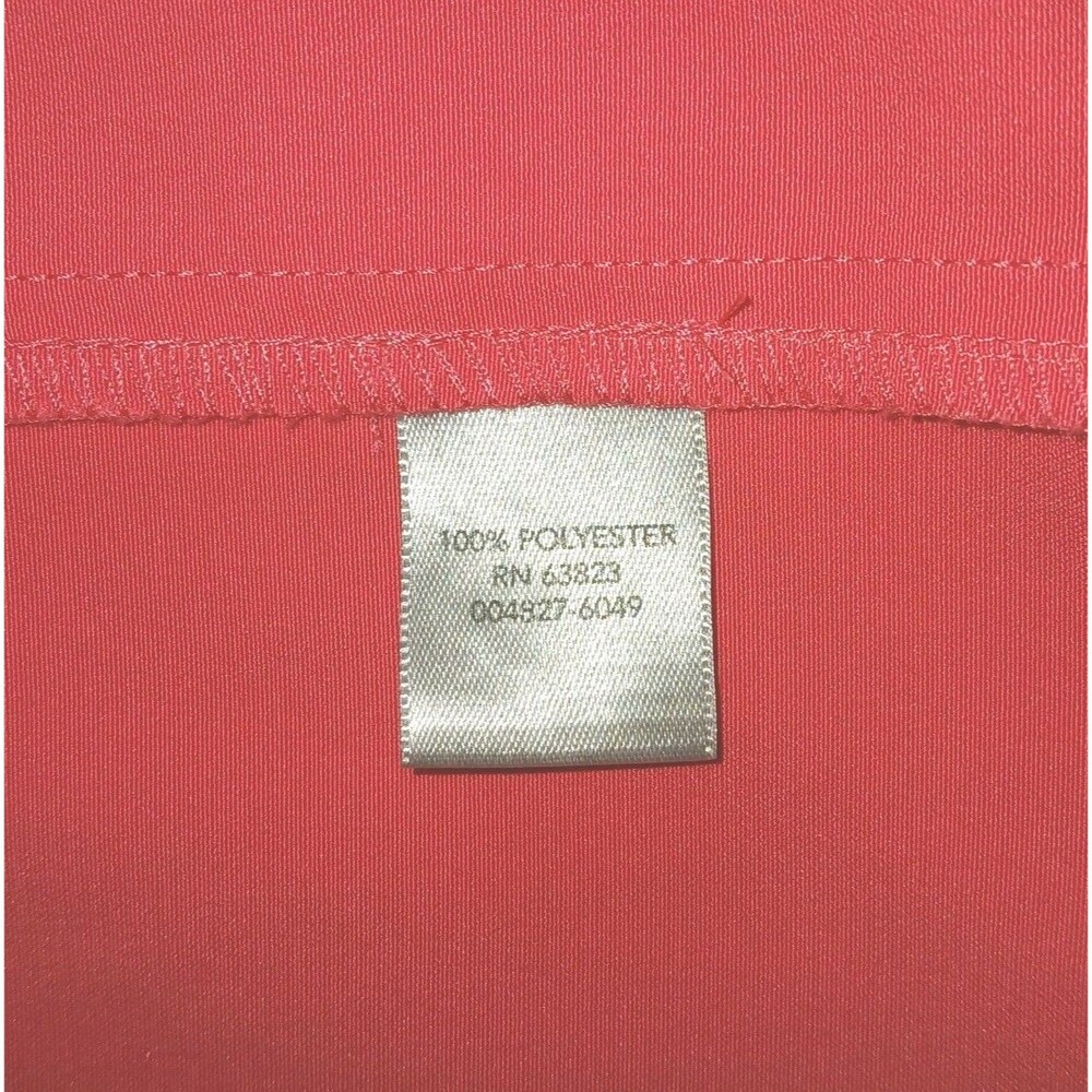 CJ BANKS Womens 3X Polyester Windbreaker Full Zipper 3/4 Sleeve Coral Jacket - Picture 12 of 13